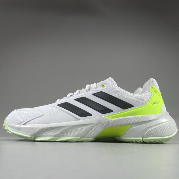 Adidas Courtjam Control 3 Men’s 14 Cloud White Lemon Running Sneaker Tennis Shoe - Picture 1 of 9